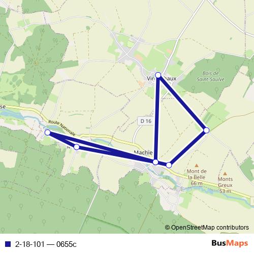 2-18-101 bus Line Map
