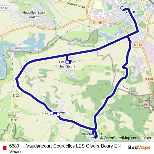 6683 bus Line Map