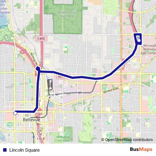 Lincoln Square bus Line Map