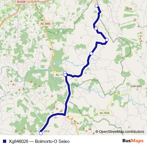 Xg846028 bus Line Map