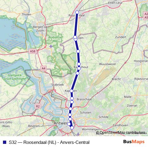 S32 rail Line Map