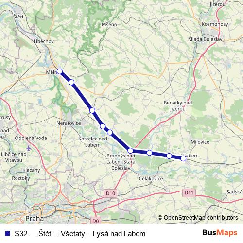 S32 rail Line Map