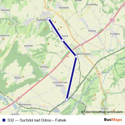 S32 rail Line Map