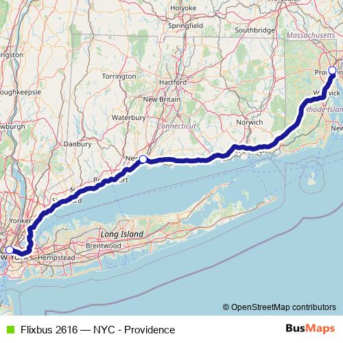 Flixbus 2616 bus Line Map