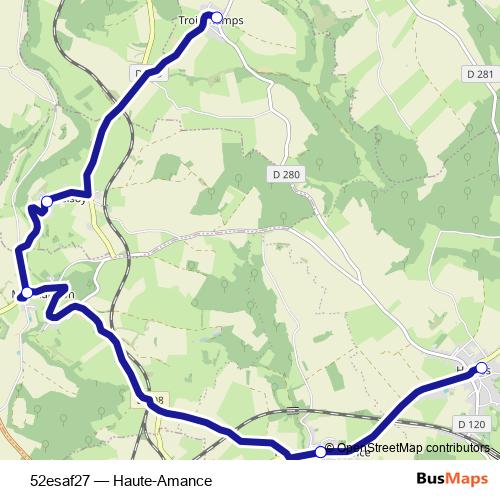 52esaf27 bus Line Map