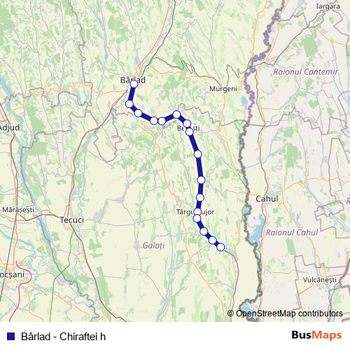 Bârlad - Chiraftei h bus Line Map
