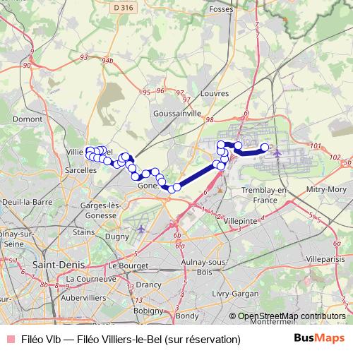 Filéo Vlb bus Line Map