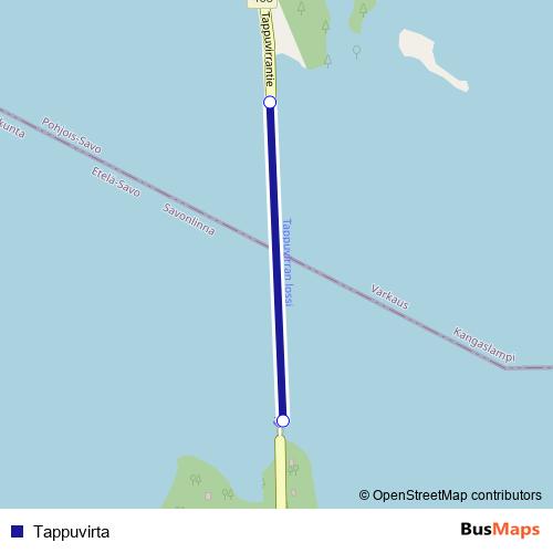 Tappuvirta ferry Line Map