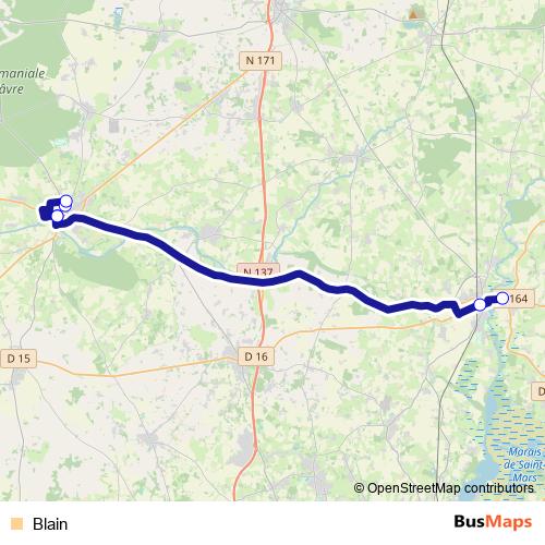 Blain bus Line Map