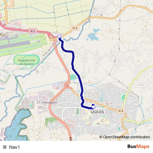 Nav1 bus Line Map