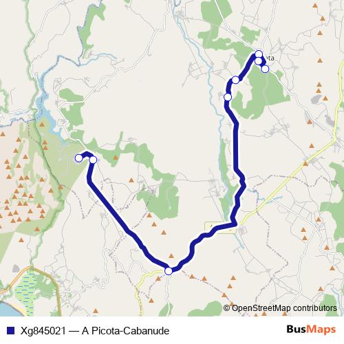 Xg845021 bus Line Map