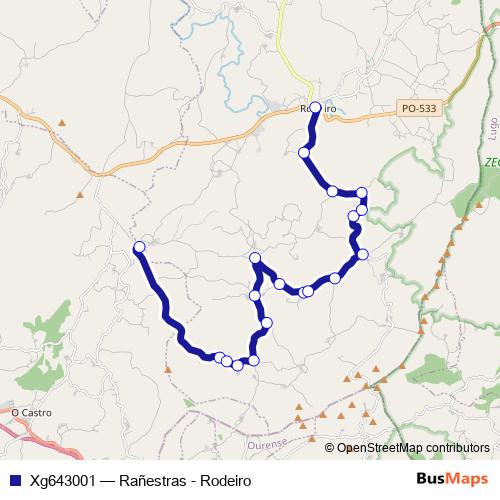 Xg643001 bus Line Map
