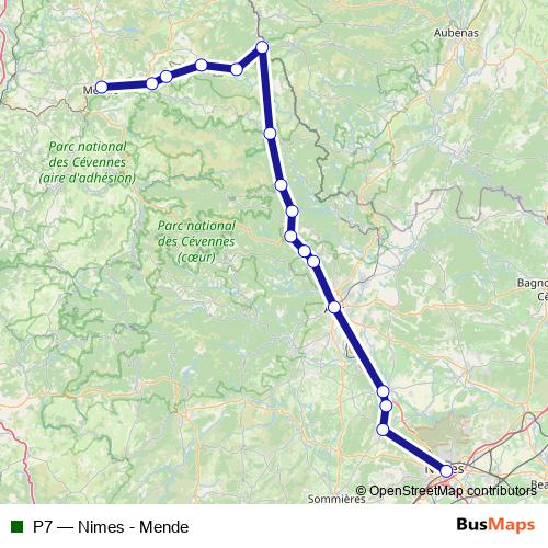 P7 rail Line Map