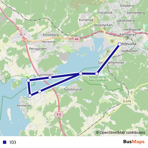 103 ferry Line Map