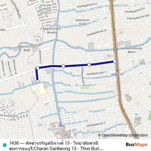 1438 bus Line Map