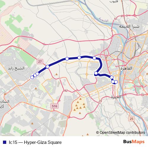 Ic15 bus Line Map