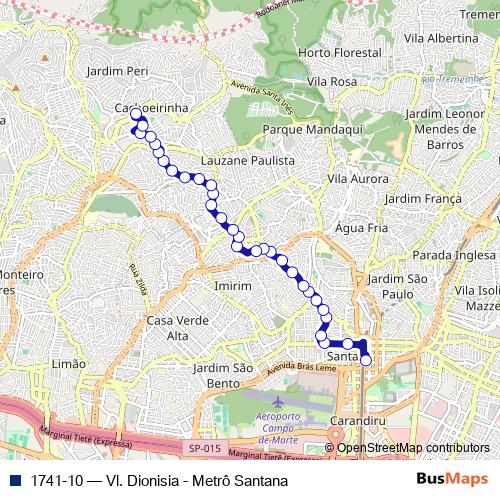 1741-10 bus Line Map