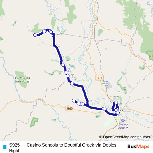 S925 bus Line Map