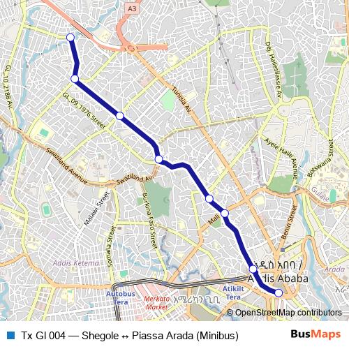Tx Gl 004 bus Line Map