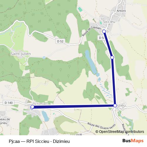 Pjcaa bus Line Map