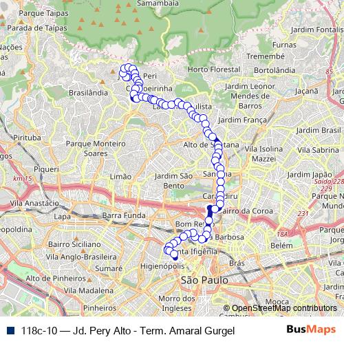 118c-10 bus Line Map