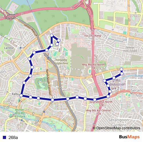 268a bus Line Map