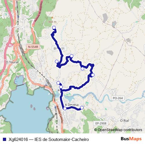 Xg624016 bus Line Map