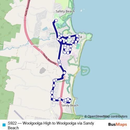 S922 bus Line Map