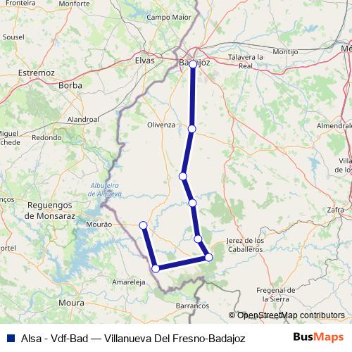 Alsa - Vdf-Bad bus Line Map