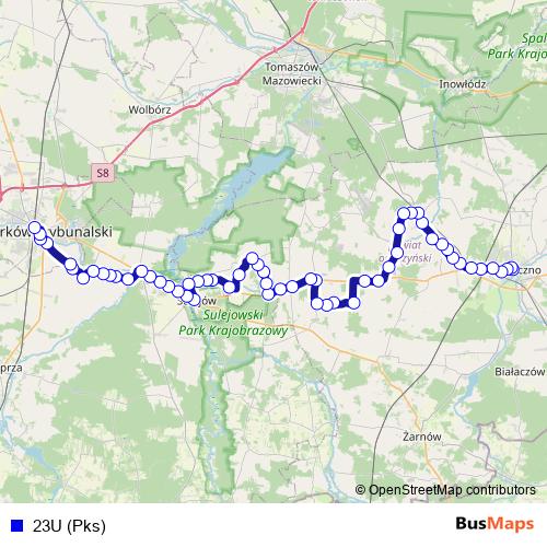 23U (Pks) bus Line Map