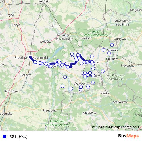 23U (Pks) bus Line Map