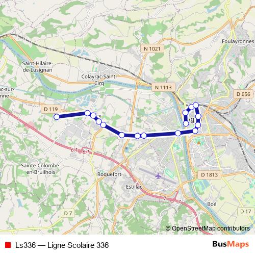 Ls336 bus Line Map
