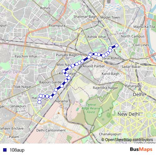 108aup bus Line Map