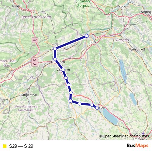 S29 rail Line Map
