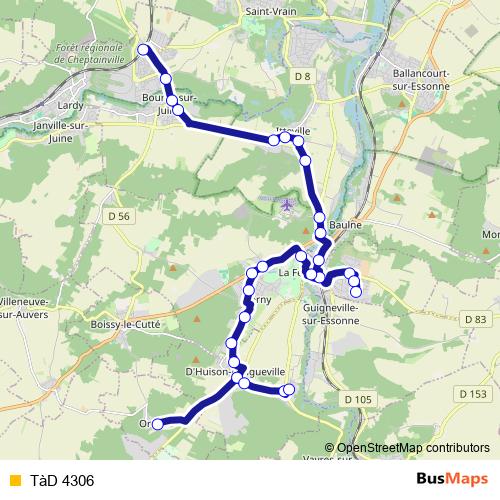 TàD 4306 bus Line Map