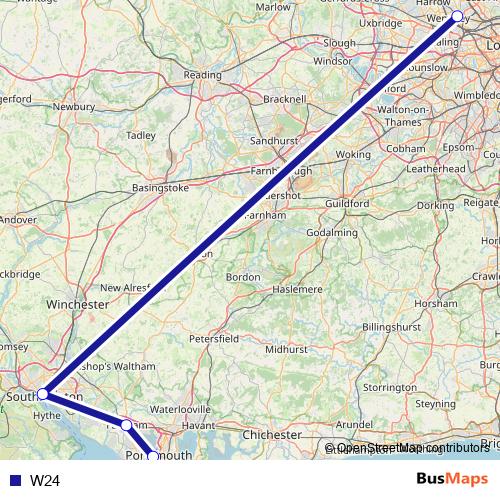 W24 bus Line Map