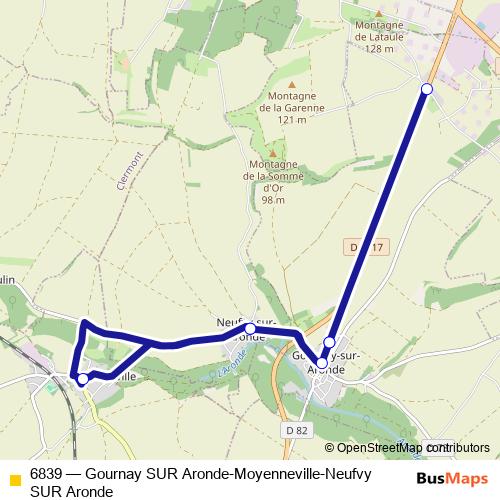6839 bus Line Map