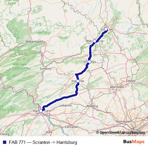 FAB 771 bus Line Map