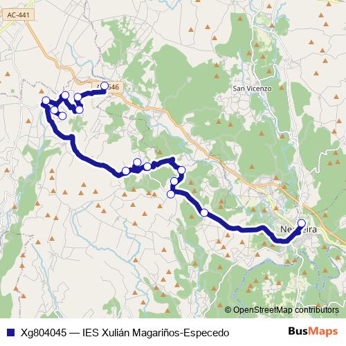 Xg804045 bus Line Map