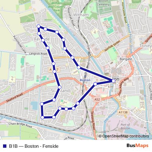B1B bus Line Map