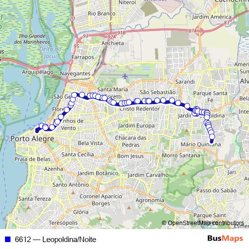 6612 bus Line Map