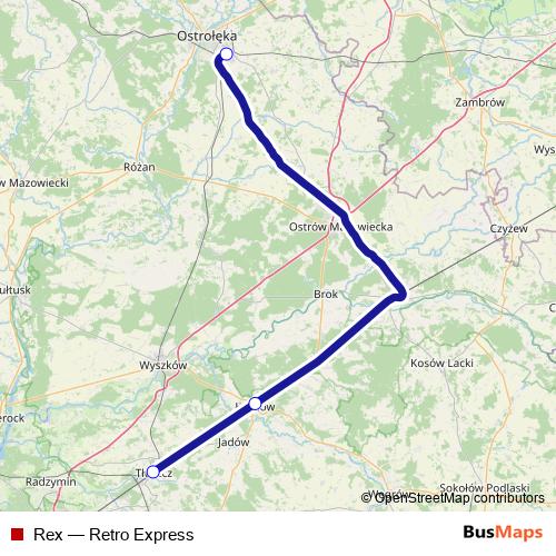 Rex rail Line Map