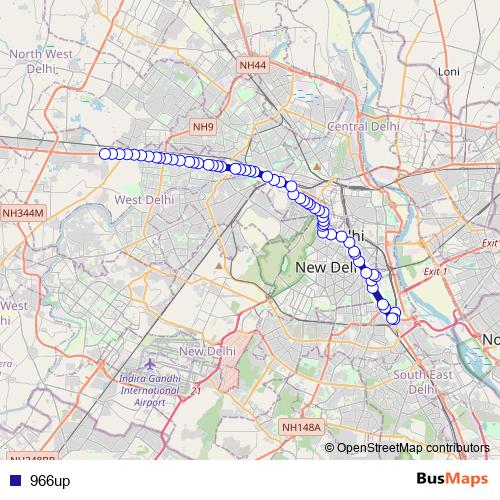966up bus Line Map