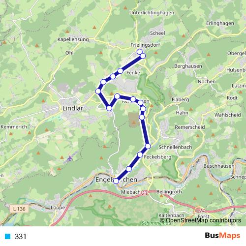 331 tram Line Map
