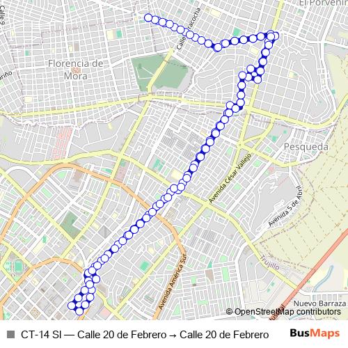 CT-14 Sl bus Line Map