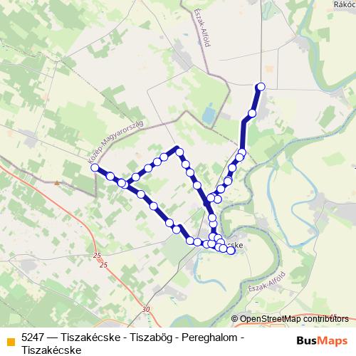 5247 bus Line Map