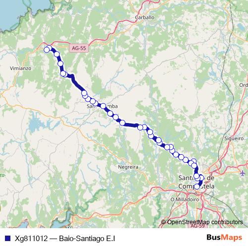 Xg811012 bus Line Map