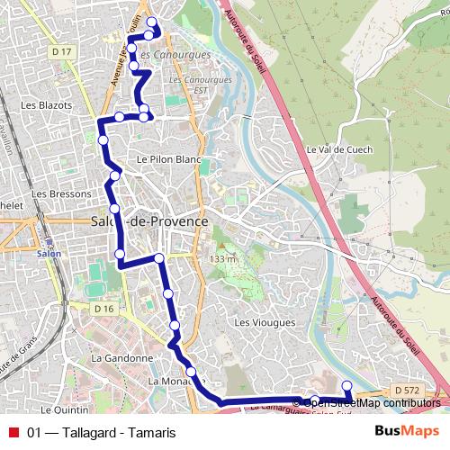 01 bus Line Map