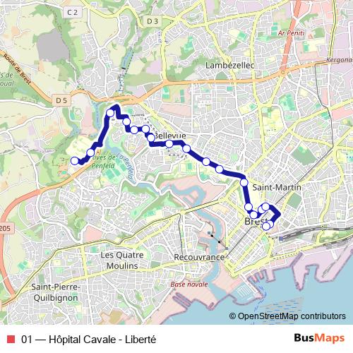 01 bus Line Map