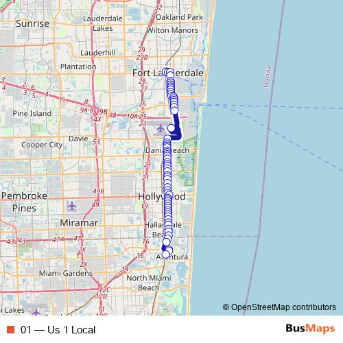 01 bus Line Map